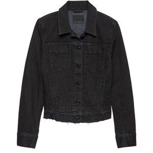 Banana Republic Black Frayed Hem Denim 